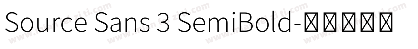 Source Sans 3 SemiBold字体转换